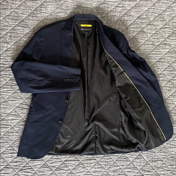INC Men's Slim-Fit Stretch Navy Solid Suit Jacket - Picture 3 of 6
